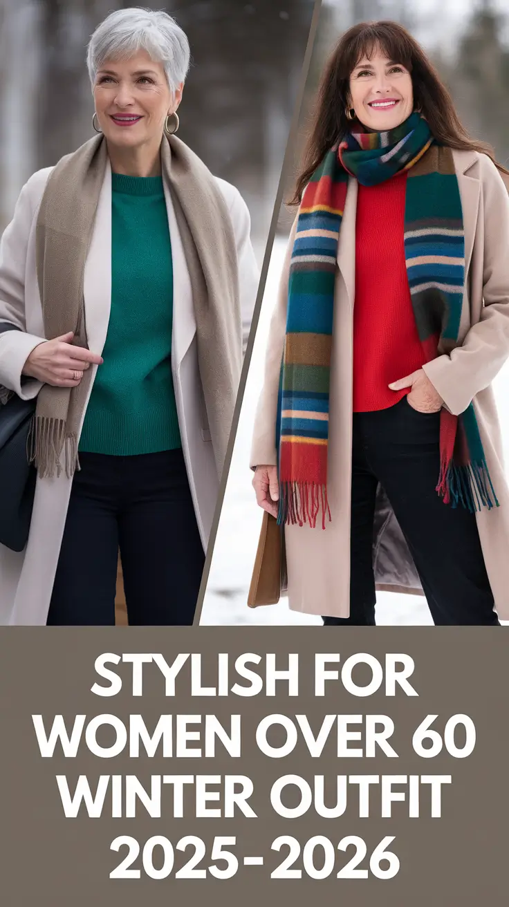 Stylish for Women Over 60 Winter Outfit 2025–2026: Elegant & Casual Ideas for Women
