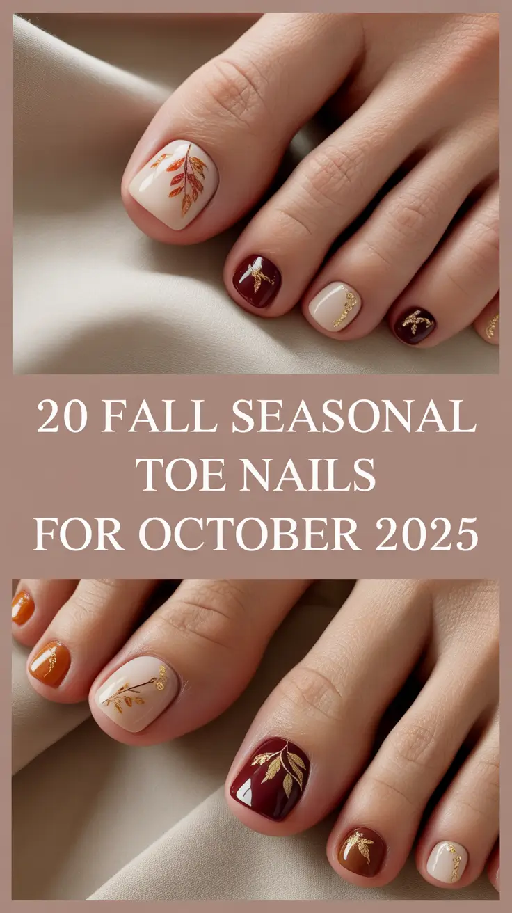 Fall Seasonal Toe Nails for October 2025: Stunning Designs, Colors & Ideas