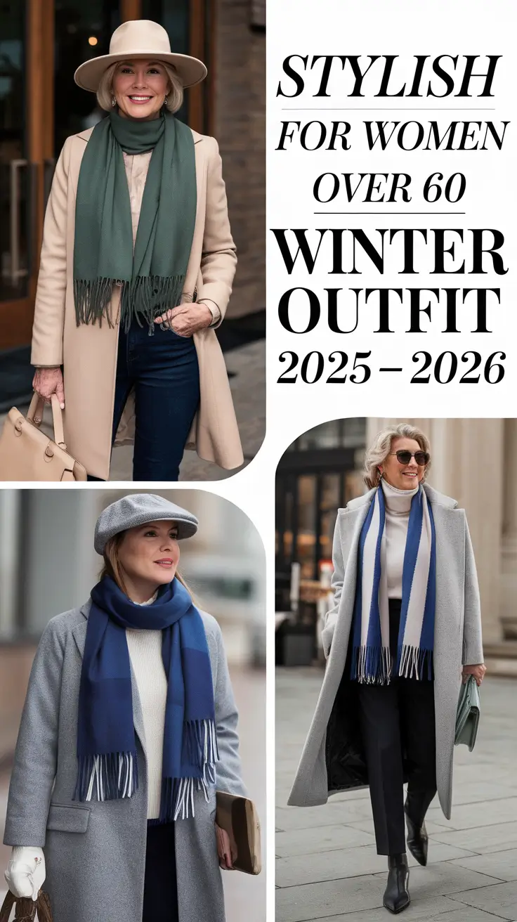 Stylish for Women Over 60 Winter Outfit 2025–2026: Elegant & Casual Ideas for Women