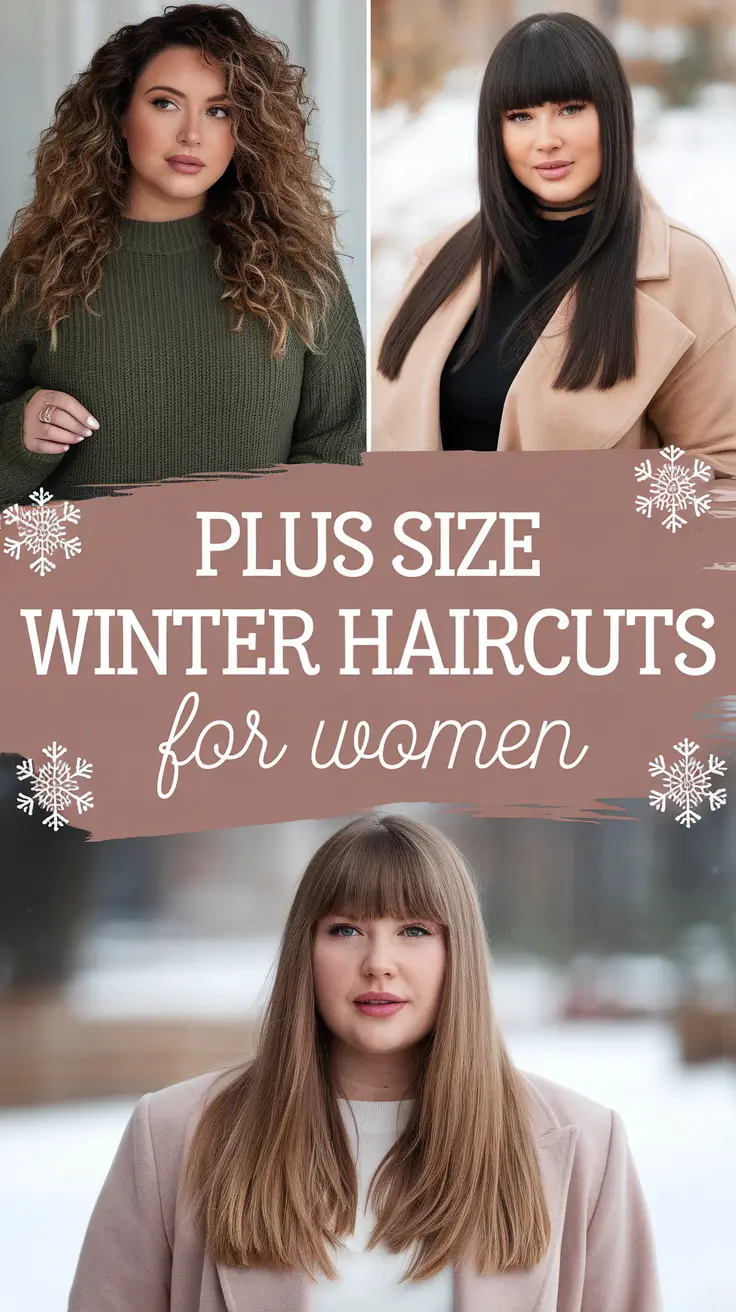 Plus Size Winter Haircuts for Women 2025 / 2026: Trendy Bob, Pixie, and Long Styles