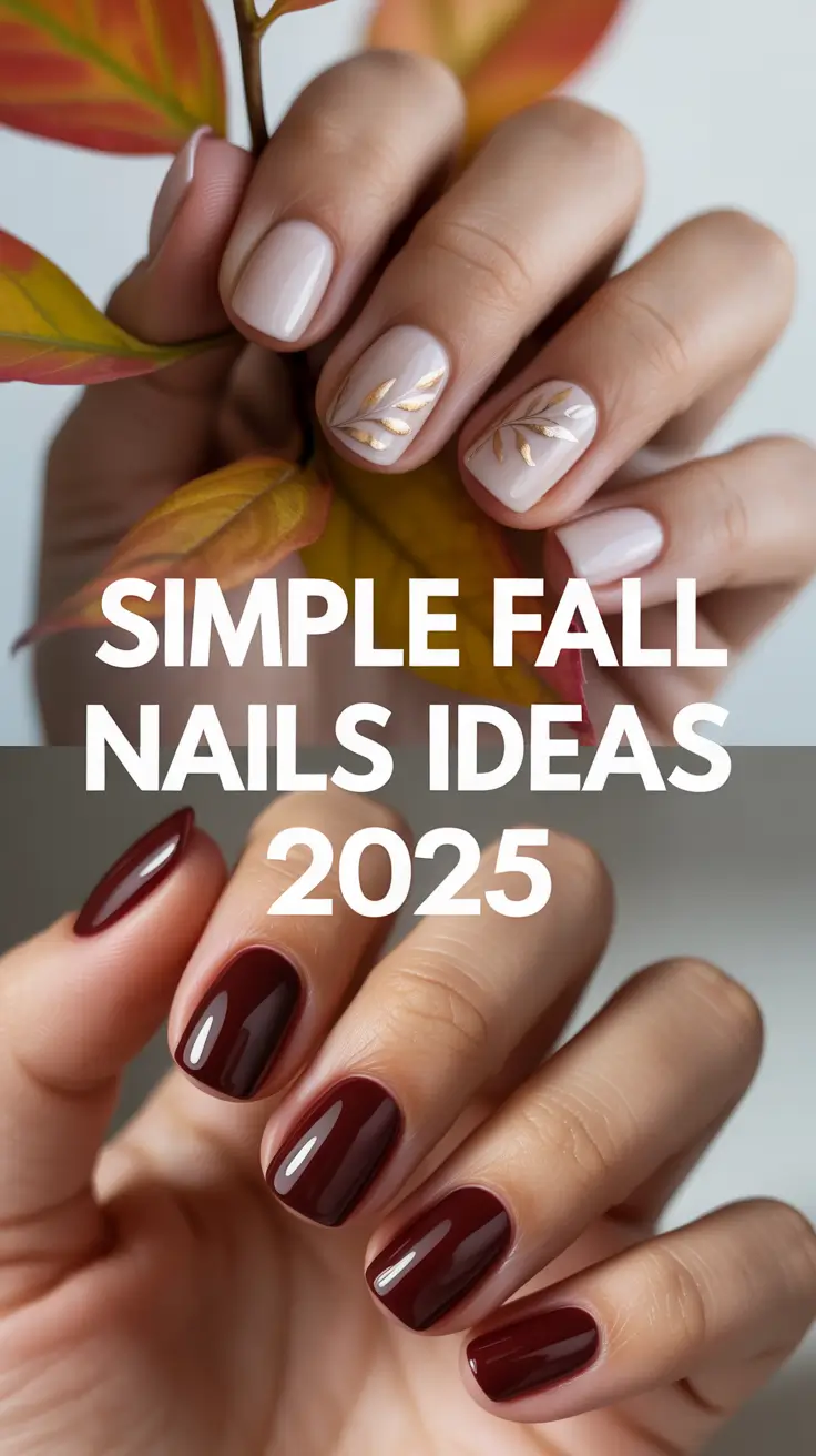 Simple Fall Nails Ideas 2025: Cute Autumn Designs for Every Style