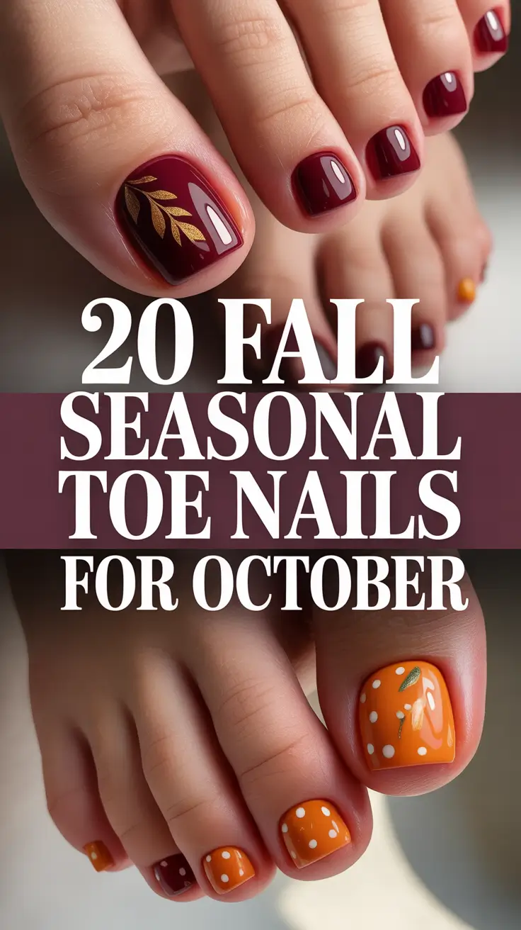 Fall Seasonal Toe Nails for October 2025: Stunning Designs, Colors & Ideas