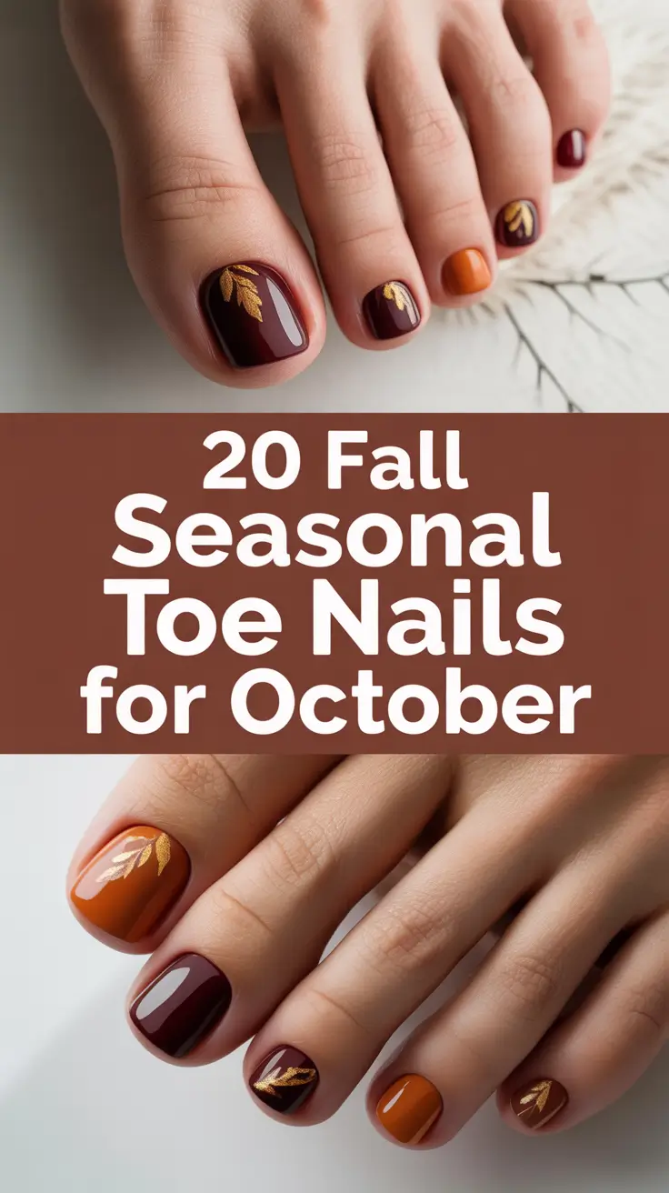 Fall Seasonal Toe Nails for October 2025: Stunning Designs, Colors & Ideas