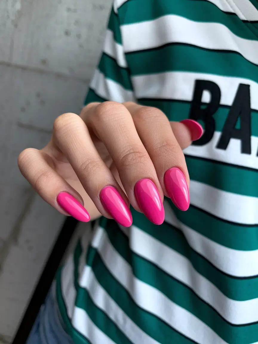 Simple Fall Nails Ideas 2025 Hot Pink Energy
