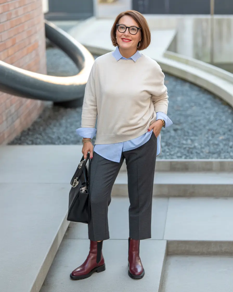 Stylish for Women Over 40 Winter Outfit 2025–2026 Smart Layers with a Twist