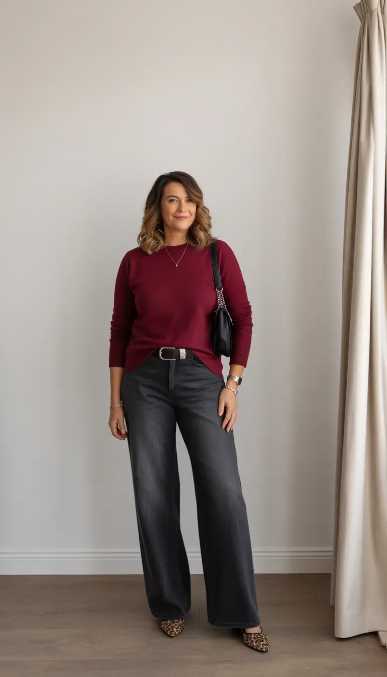 Stylish for Women Over 40 Winter Outfit 2025–2026 Effortless Denim with Classic Details