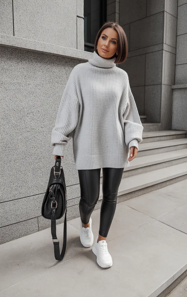 Stylish for Women Over 40 Winter Outfit 2025–2026 Modern Minimalism with Sporty Edge