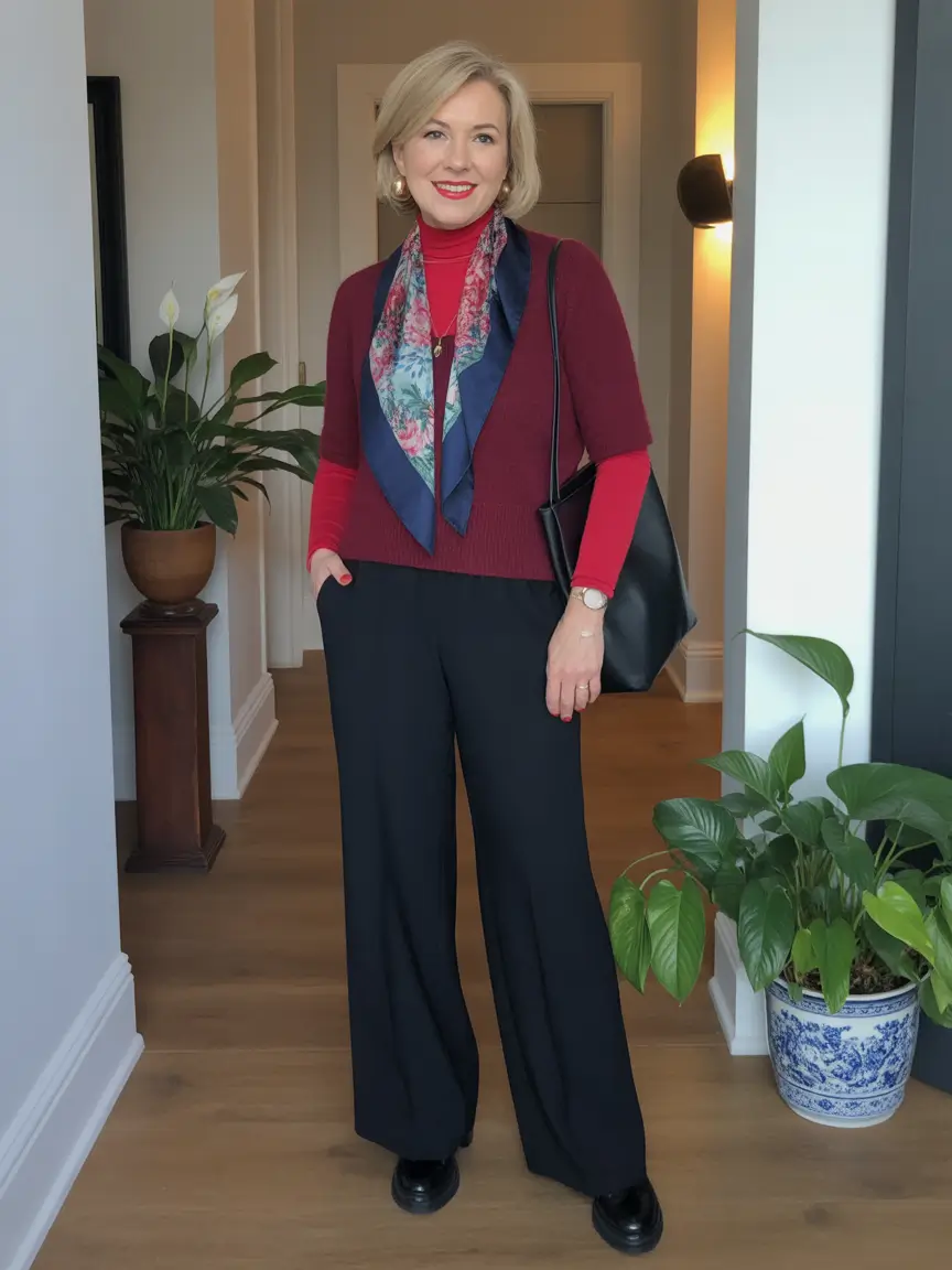 Stylish for Women Over 40 Winter Outfit 2025–2026 Polished Layers for Work and Beyond