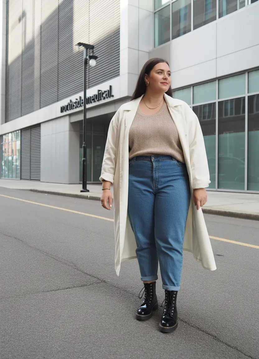 Stylish Plus Size Outfits Winter 2025–2026 Trench Coat and Street Confidence