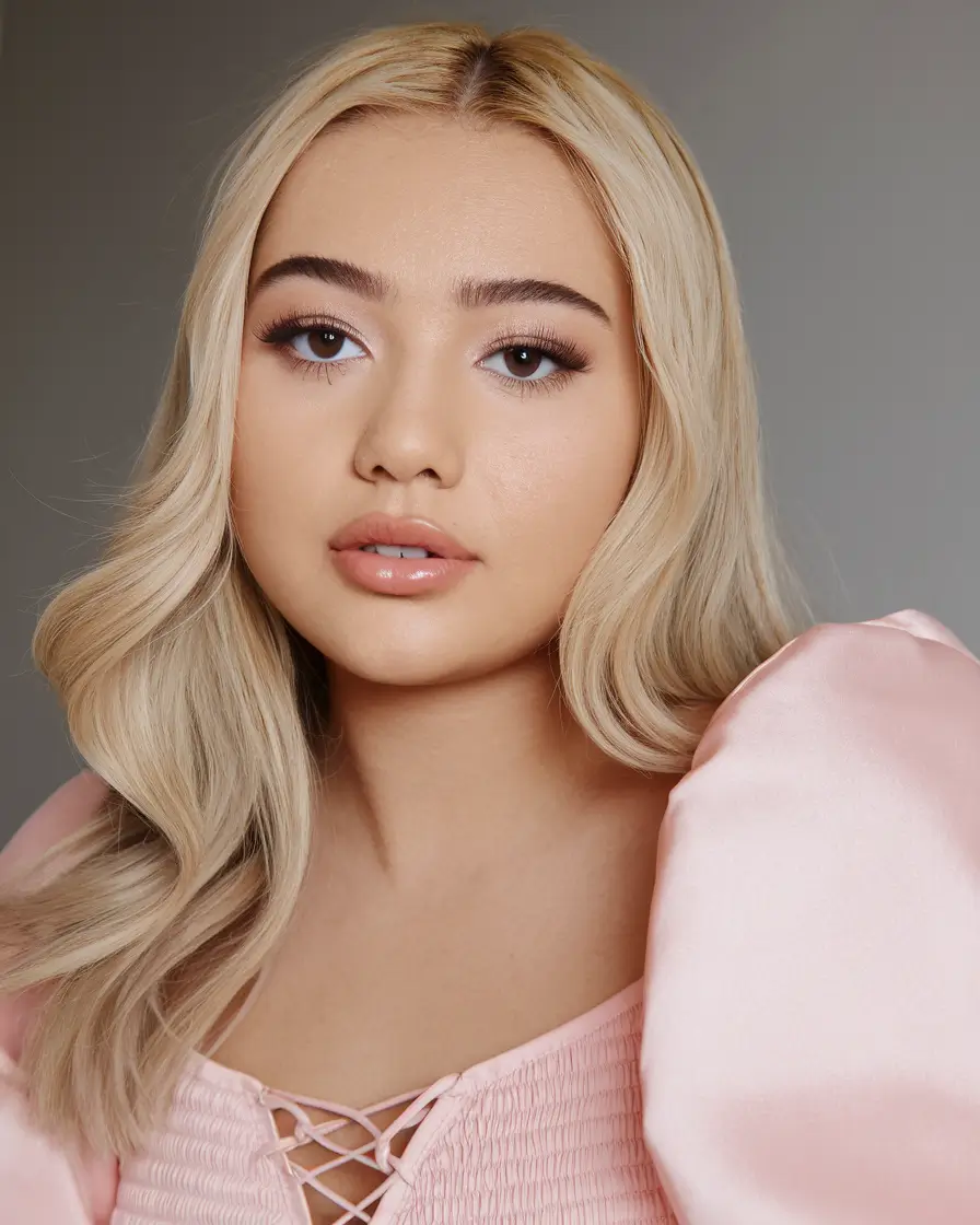 Trending Medium Haircuts Winter 2025-2026 Soft Vanilla Blonde Waves