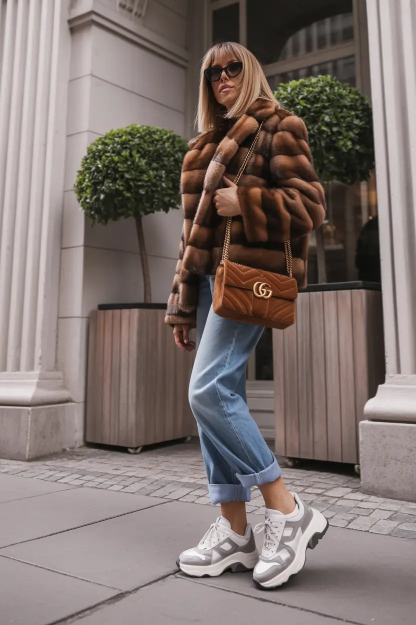 Trendy Outfit for Winter 2025 / 2026 Faux Fur Luxe Street Style