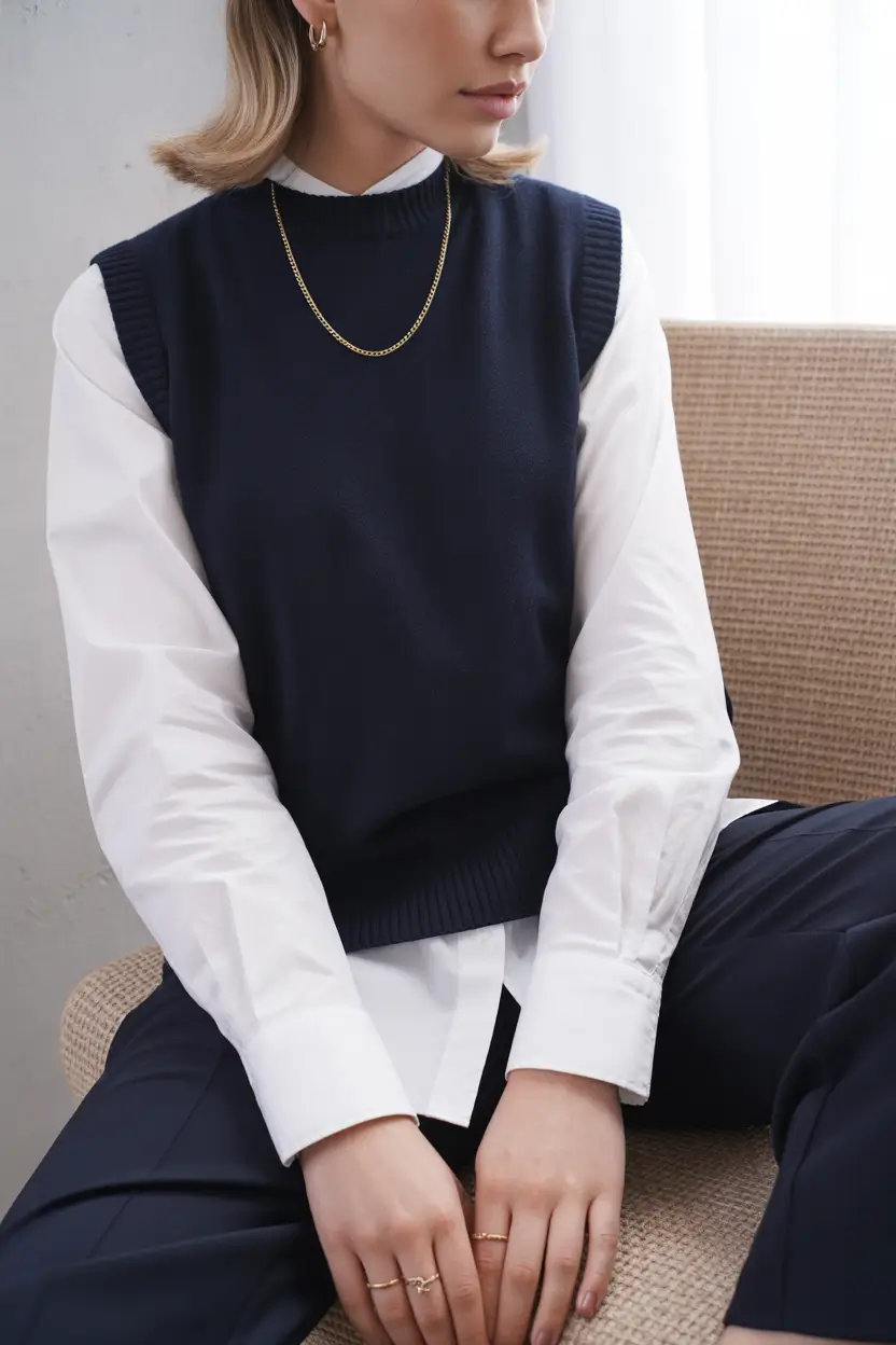 Work Outfits for Women: Winter 2025 - 2026 Minimalist Vest Layering