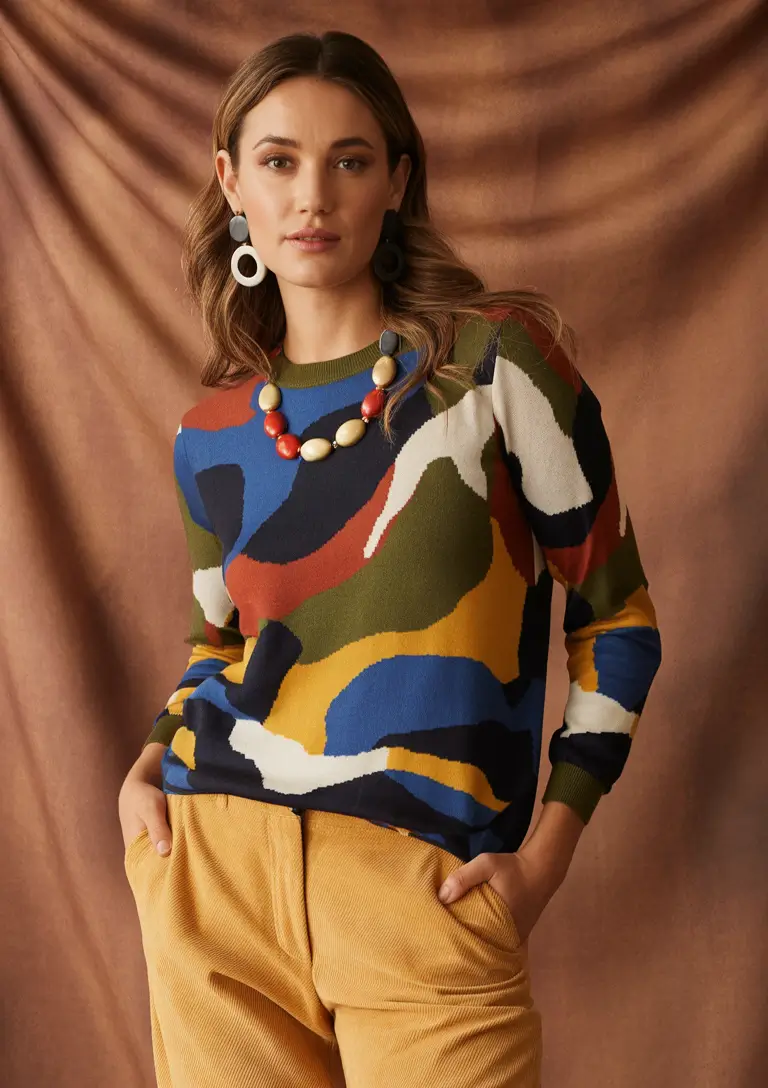 Work Outfits for Women: Winter 2025 - 2026 Colorful Knit Energy