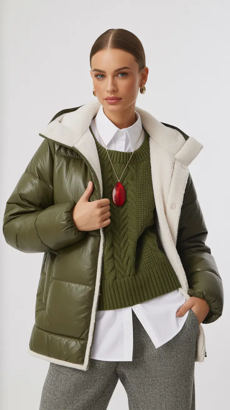 2026 outfits ideas for women Layered in Olive
