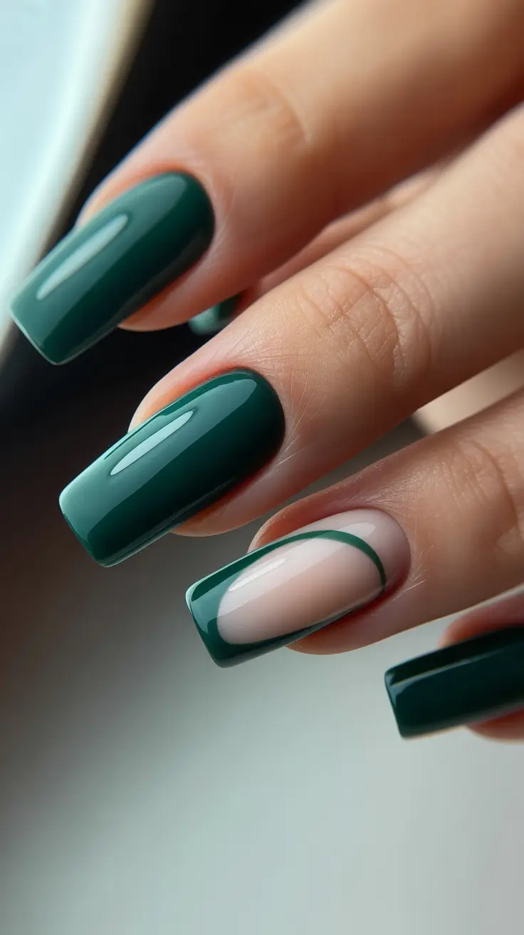 Acrylic Nail Trends Winter 2025-2026 Modern Minimal Green