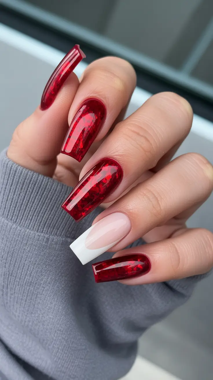 Best Acrylic Nails Christmas 2025 Red Velvet Dream