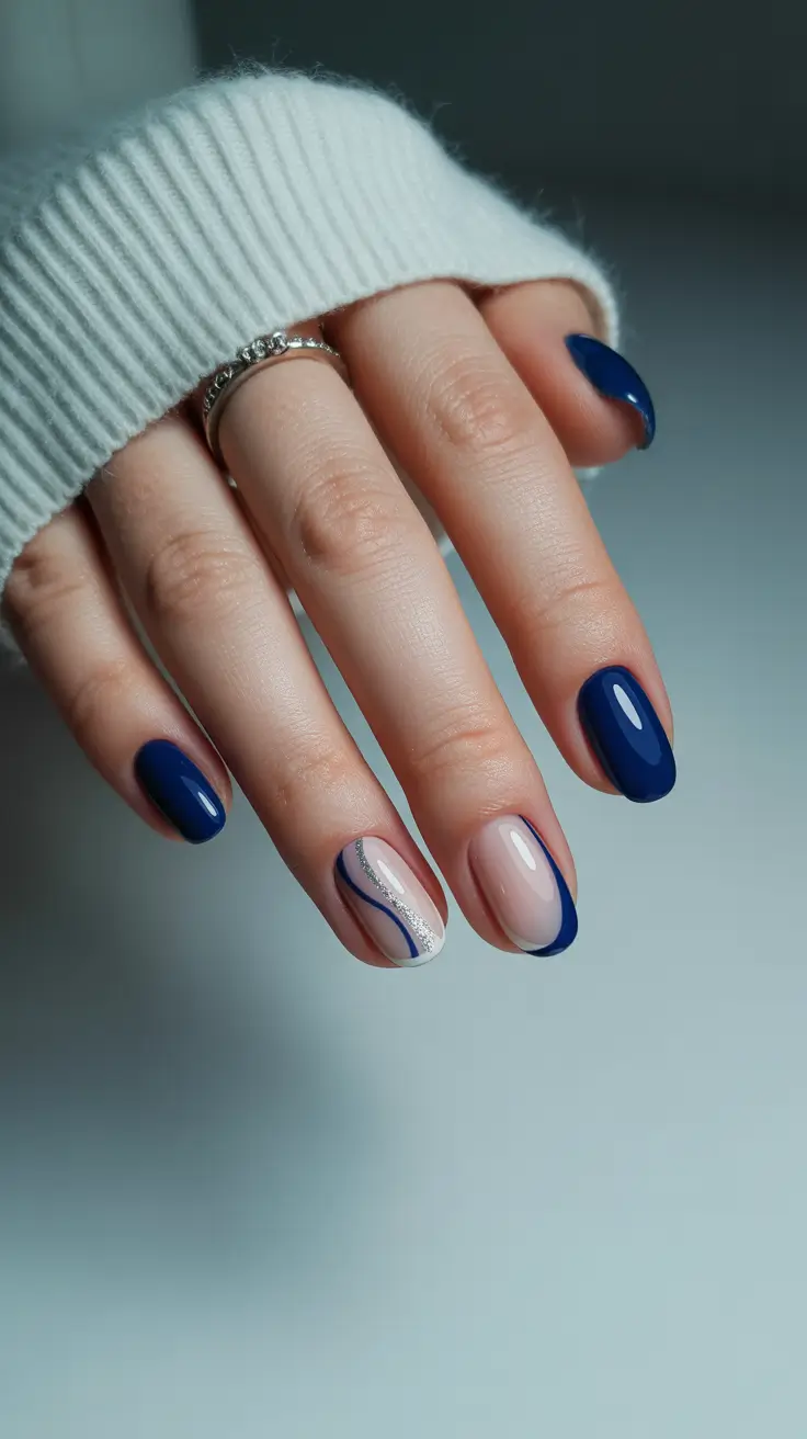Best Blue Nails Christmas 2025 Blue Velvet Waves