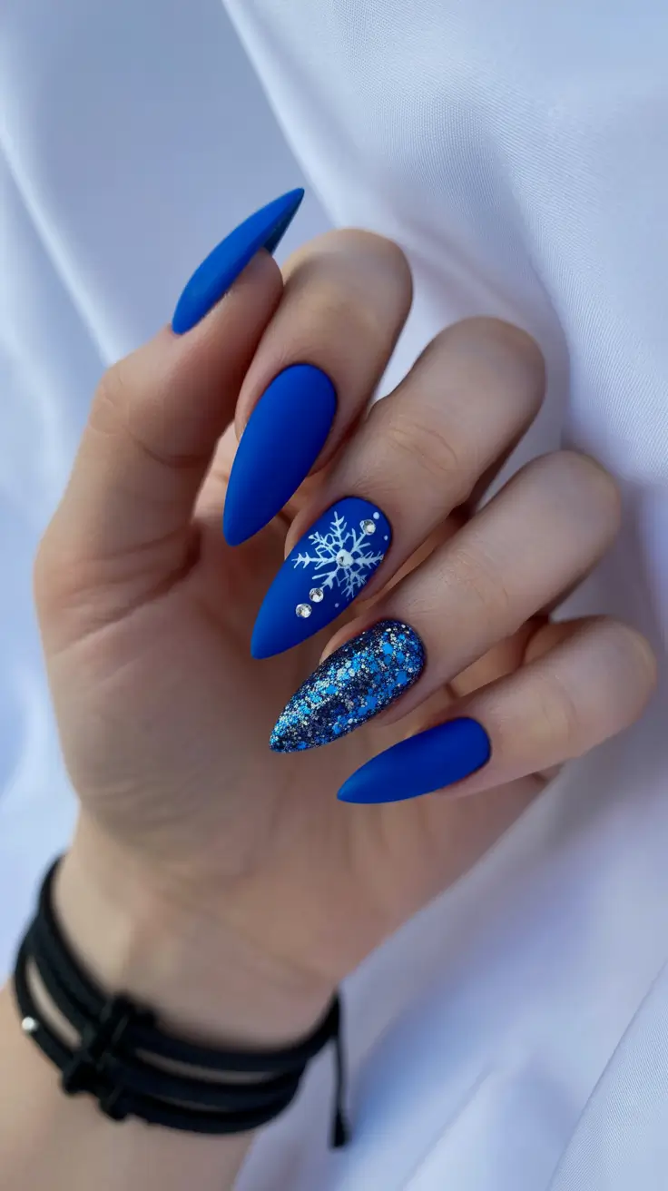 Best Blue Nails Christmas 2025 Frozen Glitter Fantasy