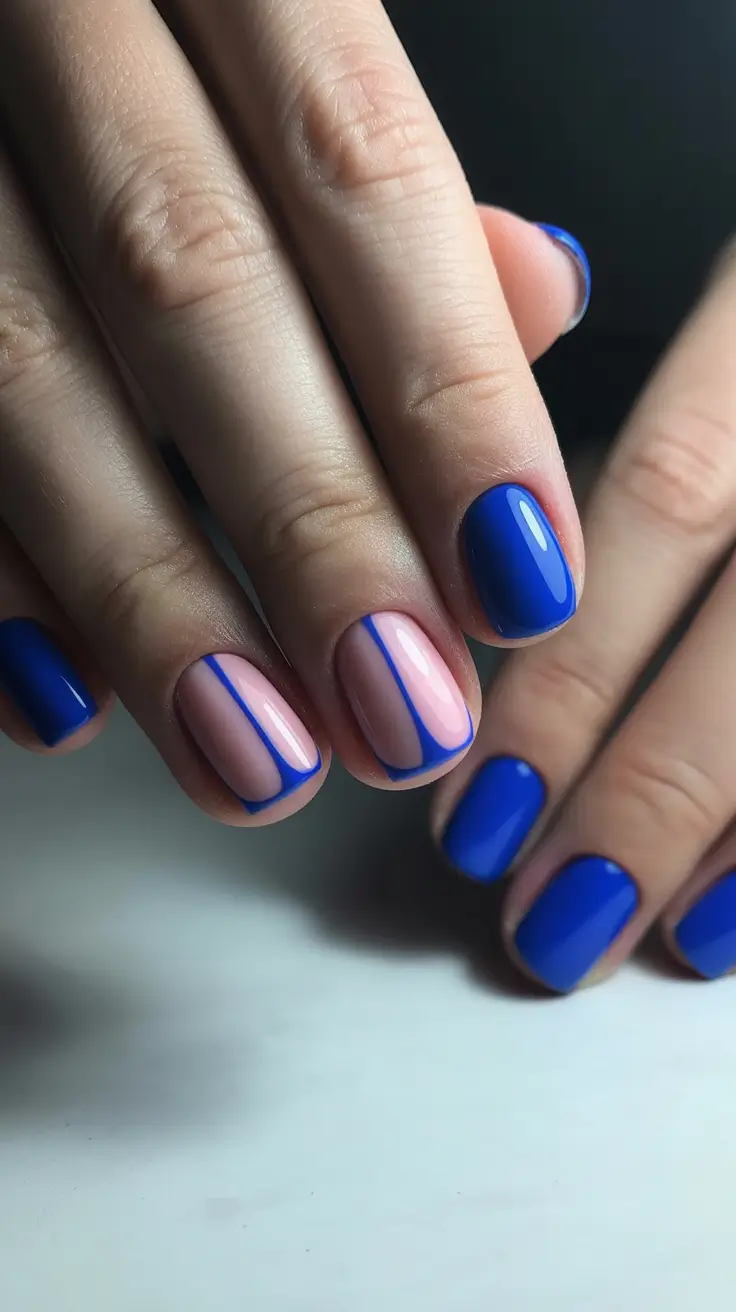 Best Blue Nails Christmas 2025 Modern Frost Lines