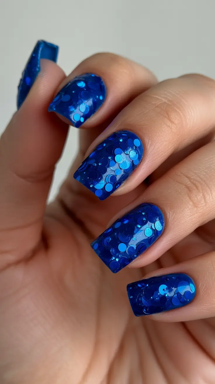 Best Blue Nails Christmas 2025 Disco Ice Fantasy