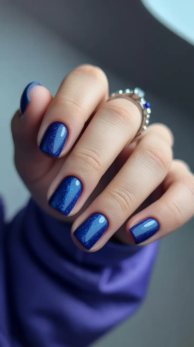 Best Blue Nails Christmas 2025 Midnight Royal Elegance
