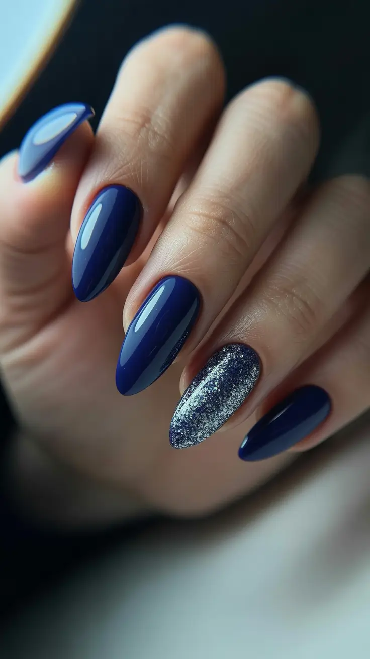 Best Blue Nails Christmas 2025 Royal Midnight Allure