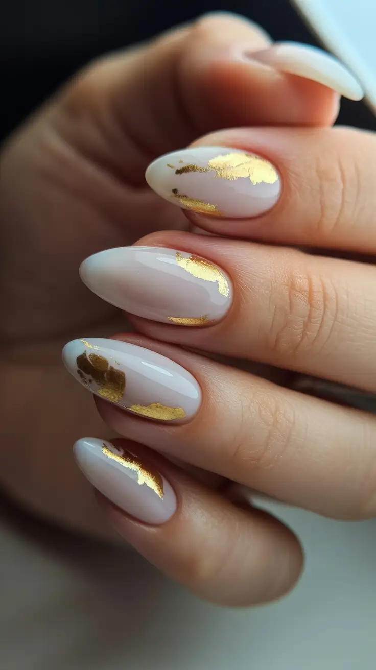 Best Nail Art for Christmas 2025 Golden Frost Luxury Touch