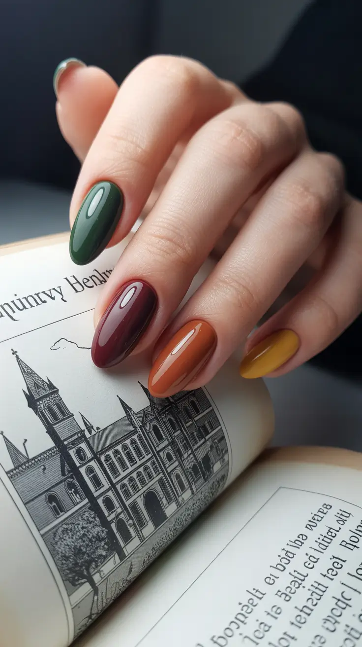 Best Nail Art for Christmas 2025 Mulled Wine and Evergreen Palette
