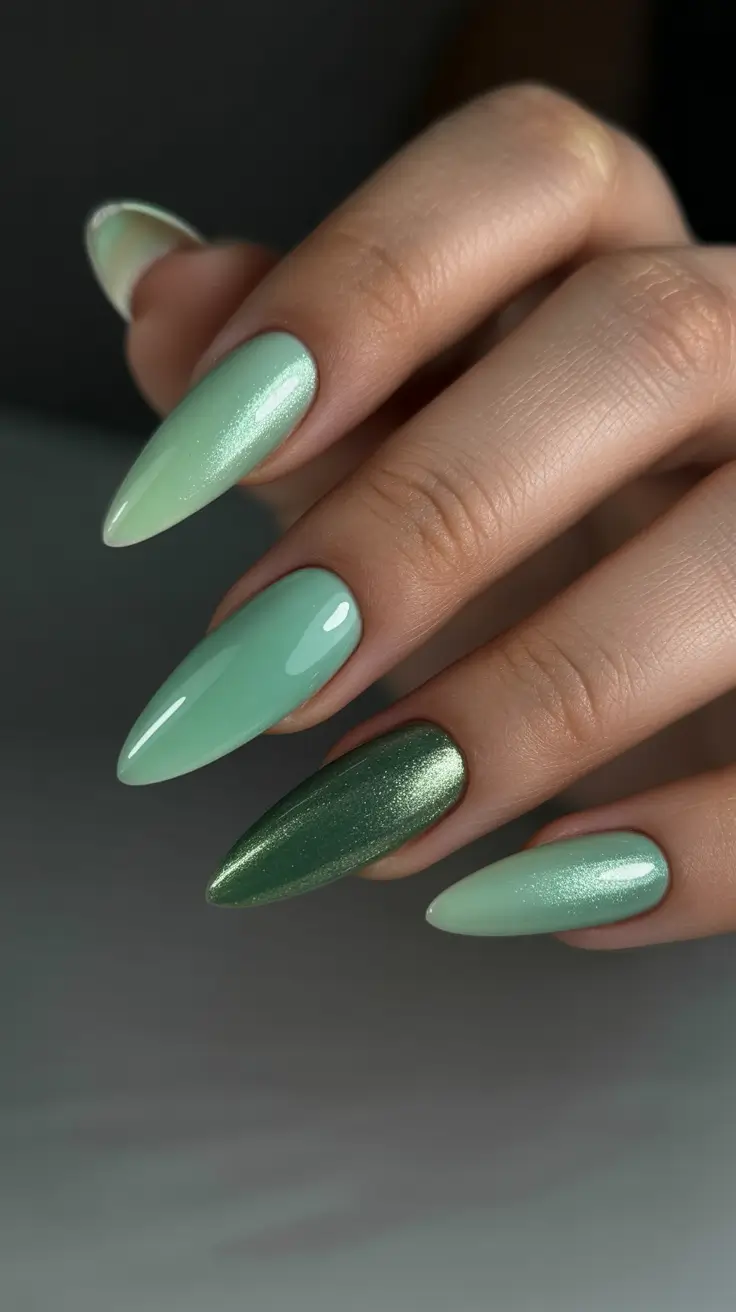 Best Nail Art for Christmas 2025 Misty Mint Gradient