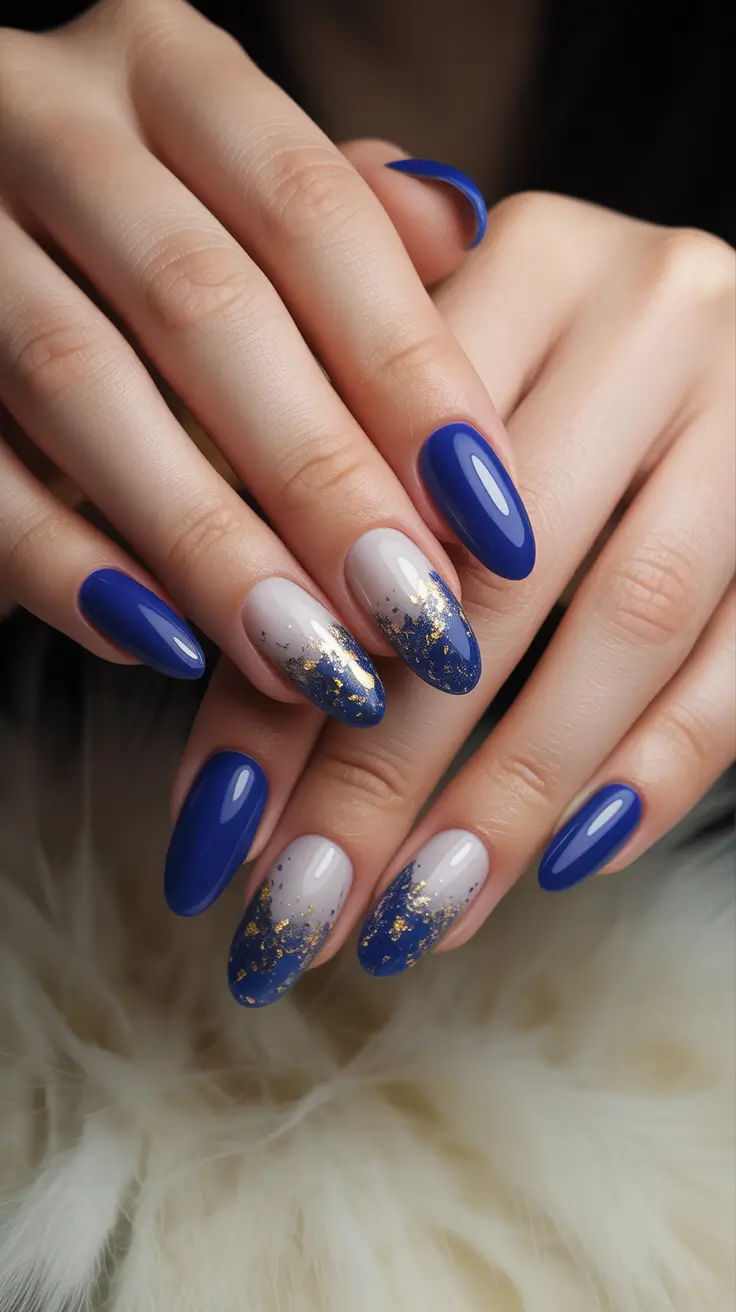 Best Simple Winter Nail Looks 2025-2026 Blue Velvet Luxe