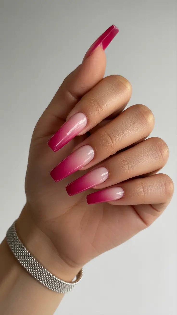 Best Simple Winter Nail Looks 2025-2026 Rosy Winter Fade