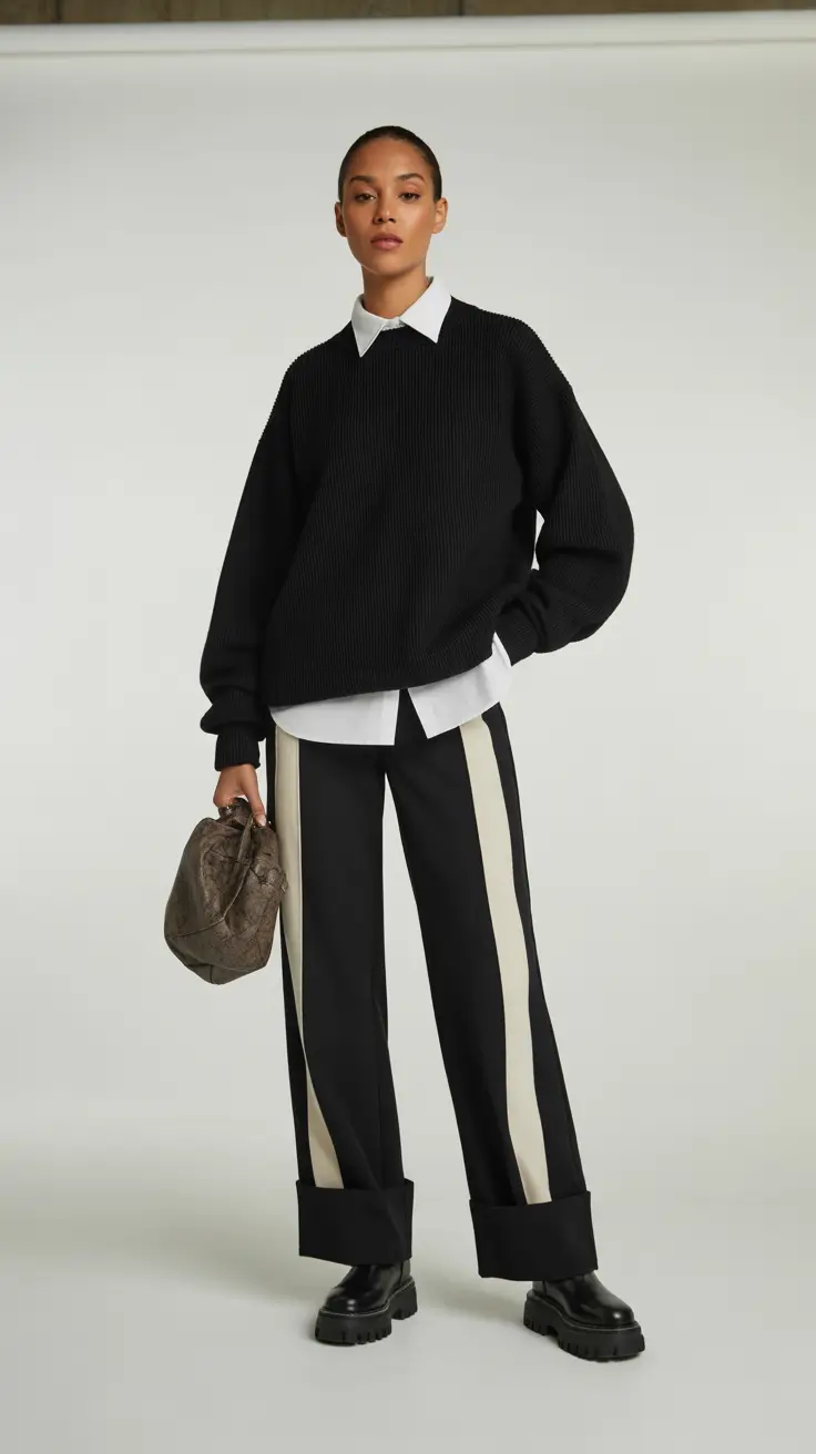 business casual outfits for women 2026 Monochrome Athletic