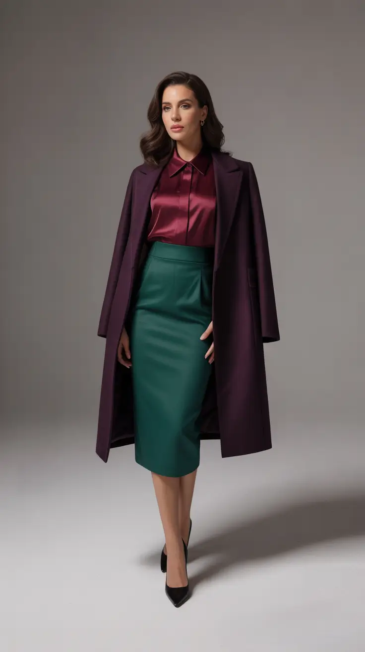 business casual outfits for women 2026 Jewel Tones and Confidence