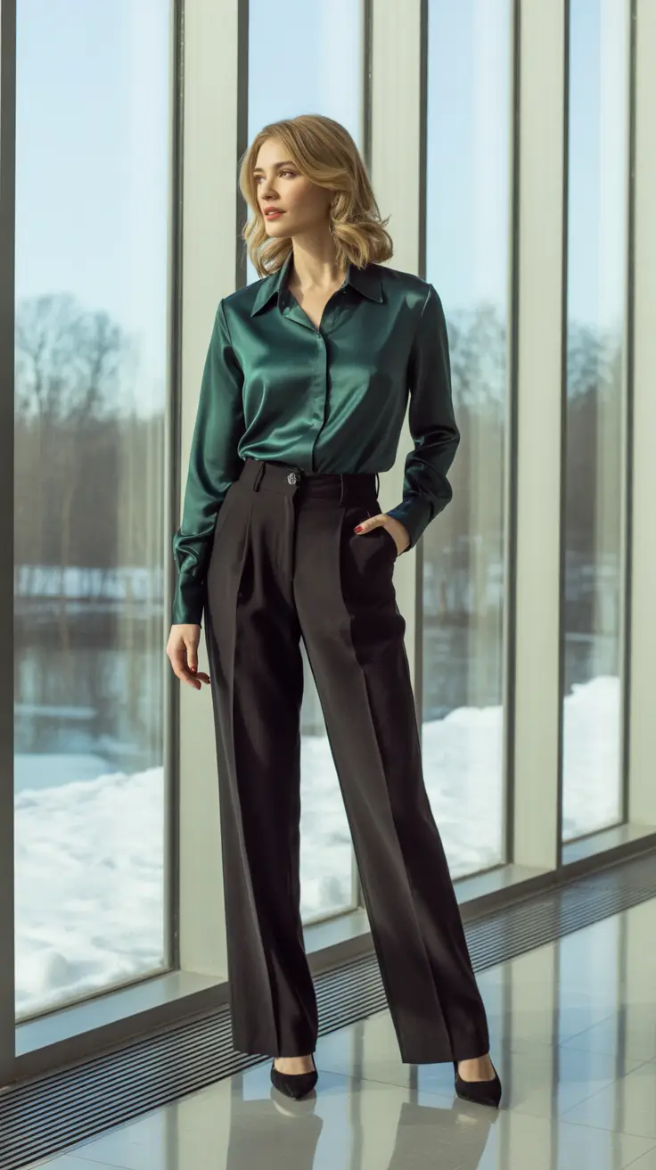 business casual outfits for women 2026 Emerald Ease