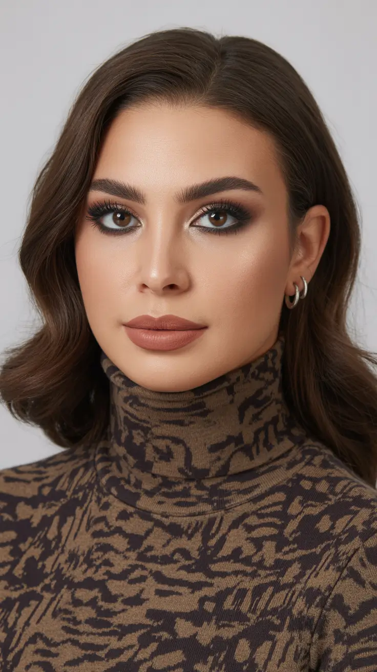 christmas hairstyles ideas 2025 Soft Chestnut Waves