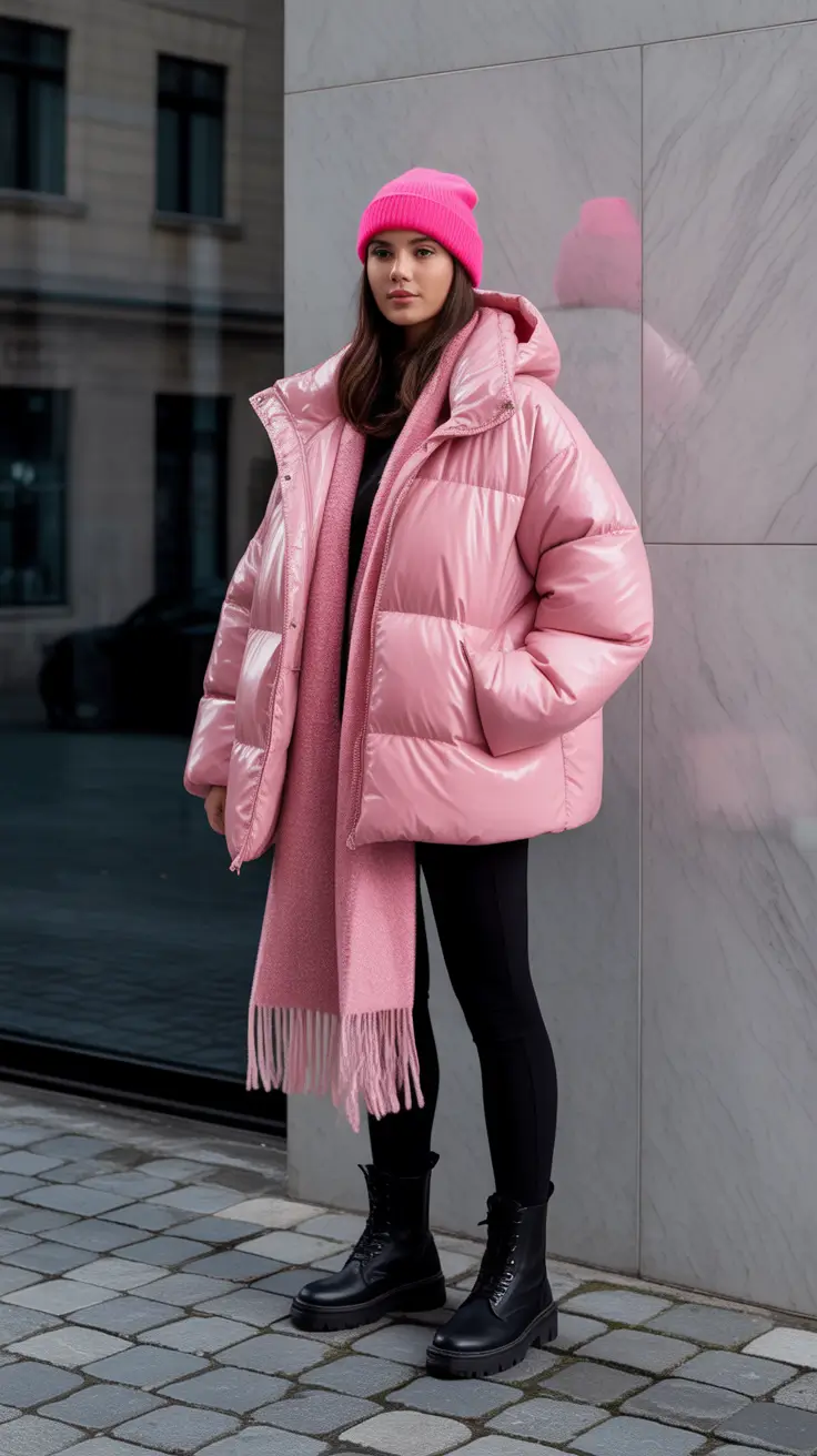 cold weather outfits 2026 Bubblegum Glow