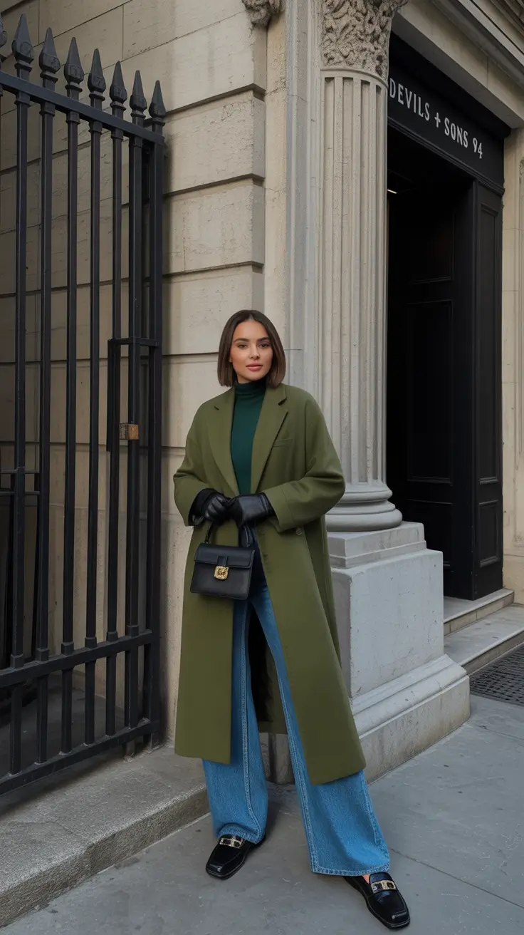 cold weather outfits 2026 Olive Elegance
