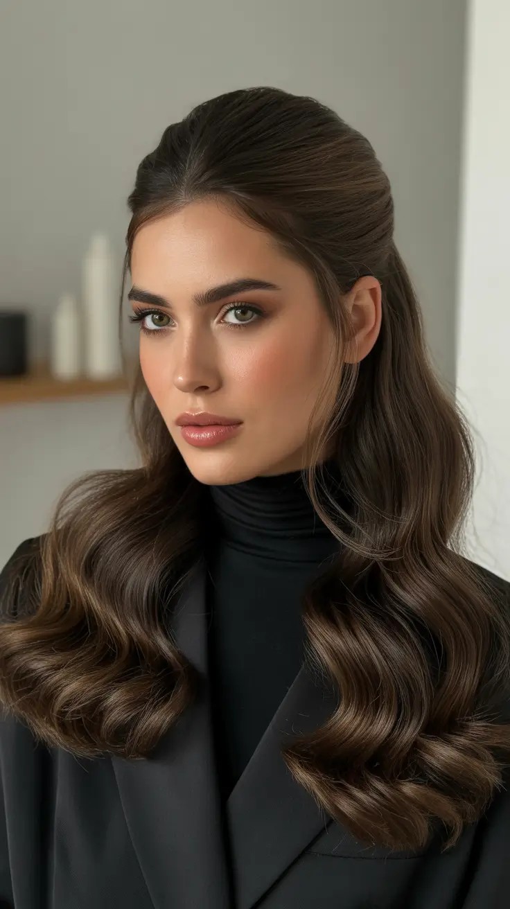 Cute Hairstyles for Winter 2025 / 2026 Half Up Romantic Curls