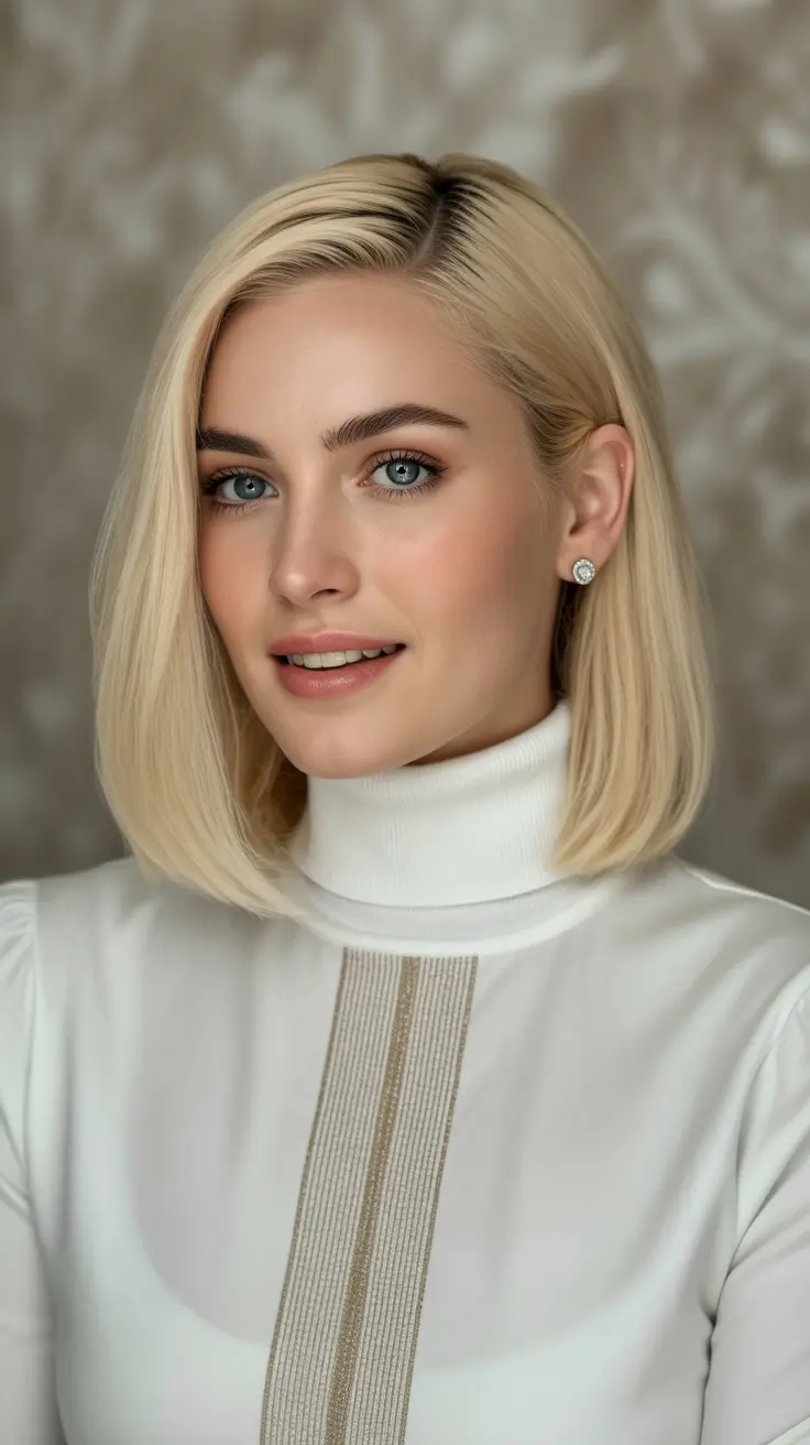 Cute Hairstyles for Winter 2025 / 2026 Blunt Blonde Bob