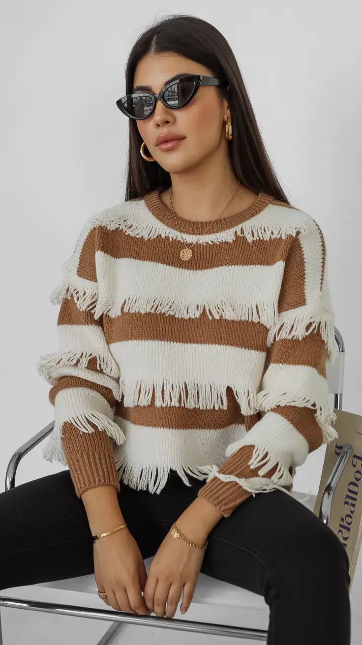 cute outfits 2026 Warm Fringe Chic