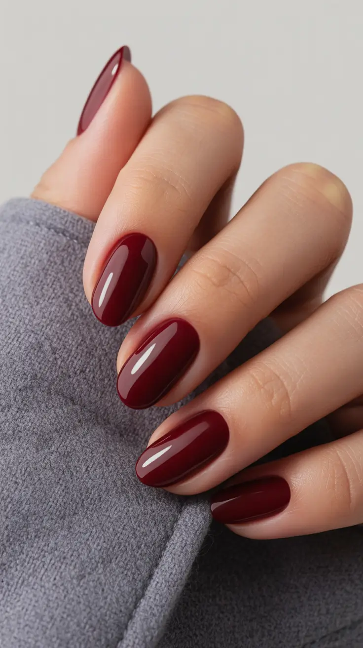 Everyday Winter Nails Ideas 2025-2026 Cabernet Comfort