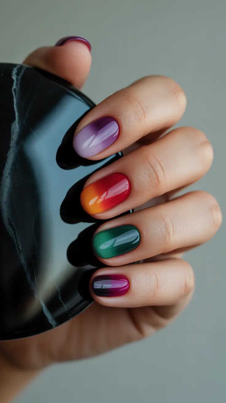 Everyday Winter Nails Ideas 2025-2026 Winter Spectrum Glow