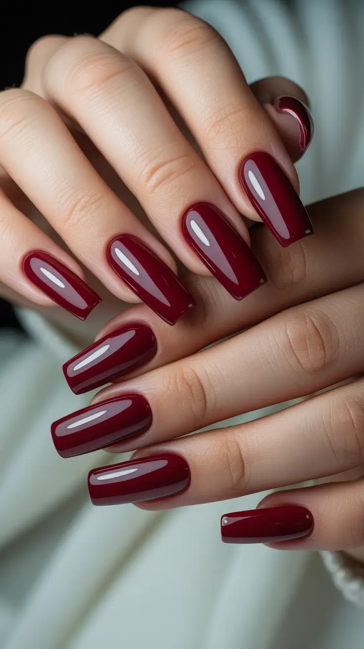 Everyday Winter Nails Ideas 2025-2026 Velvet Merlot