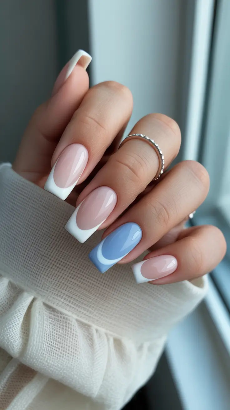 Everyday Winter Nails Ideas 2025-2026 Frosted French Revival