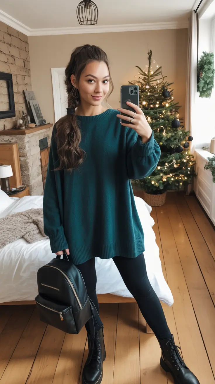 Fashion Christmas Party Outfit 2025 Cozy Evergreen Mood
