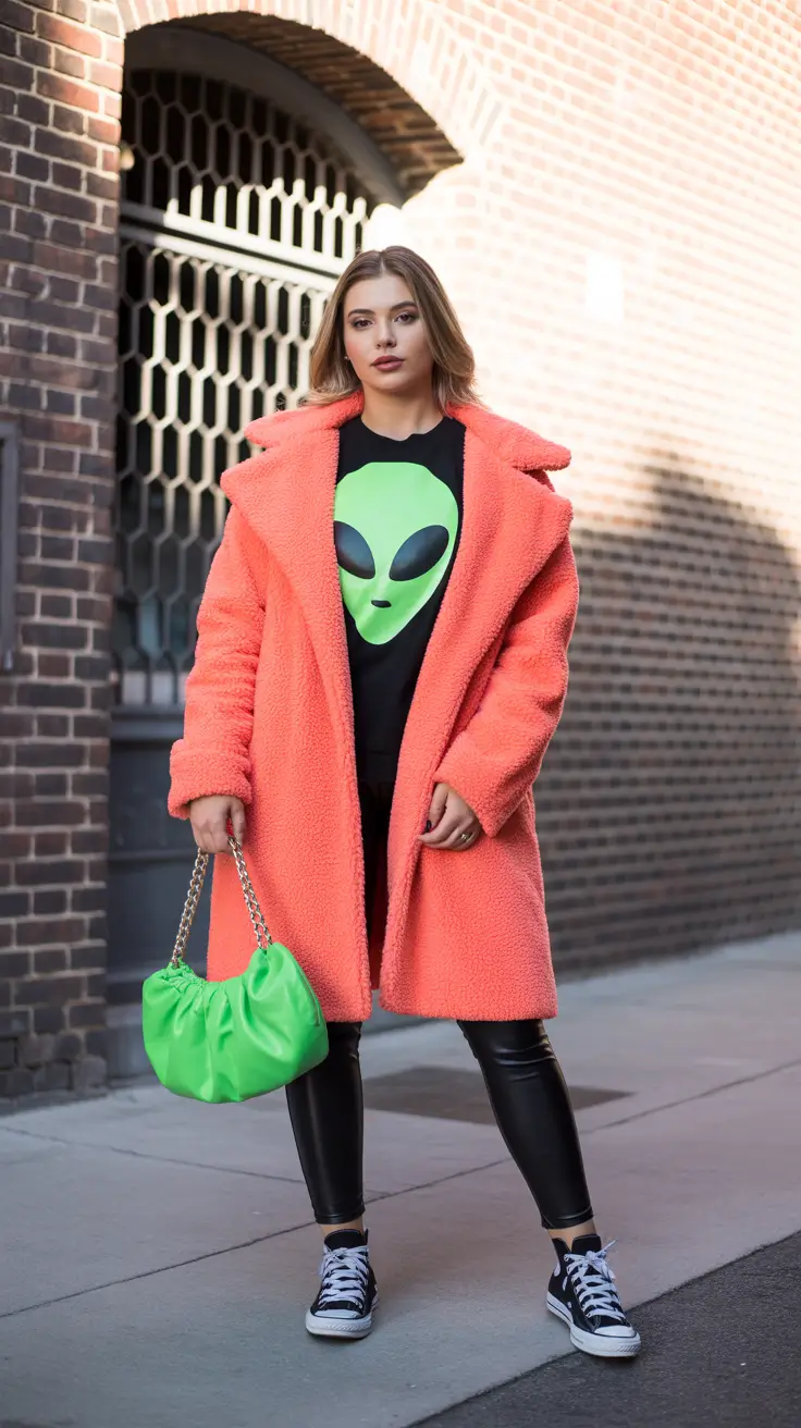 fashion outfits for women 2026 Neon Energy Meets Street Cool
