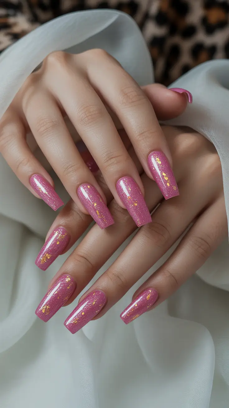 Festive Nail Designs Christmas 2025 Pink Starlight