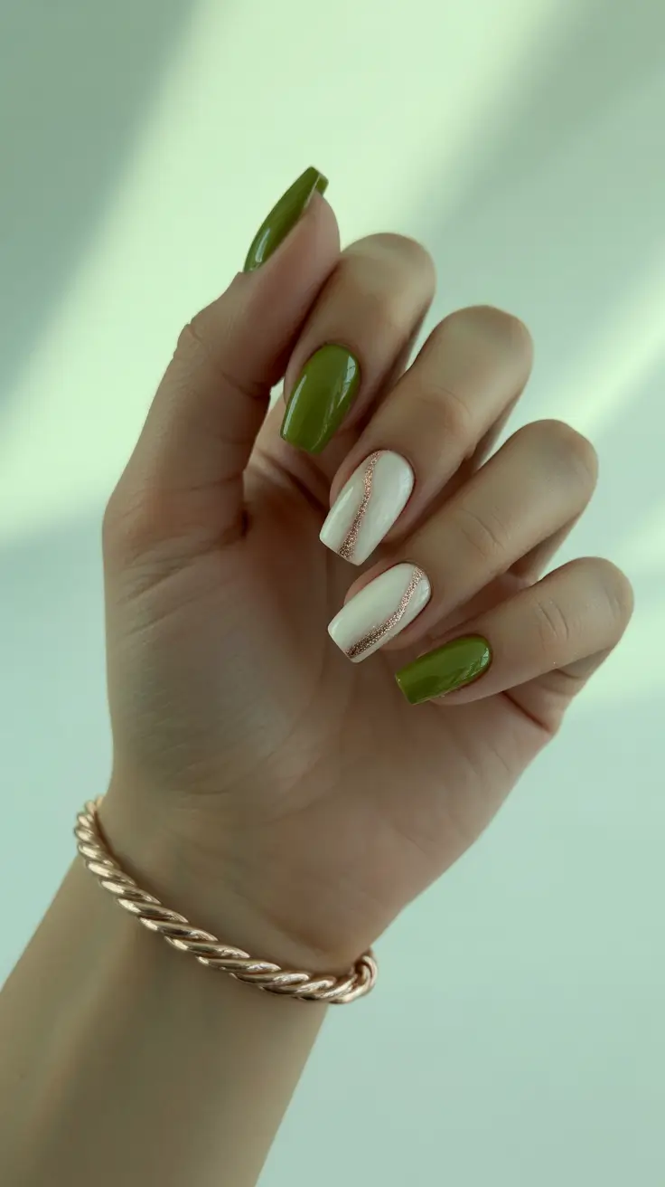 Festive Nail Designs Christmas 2025 Olive and Ivory Magic