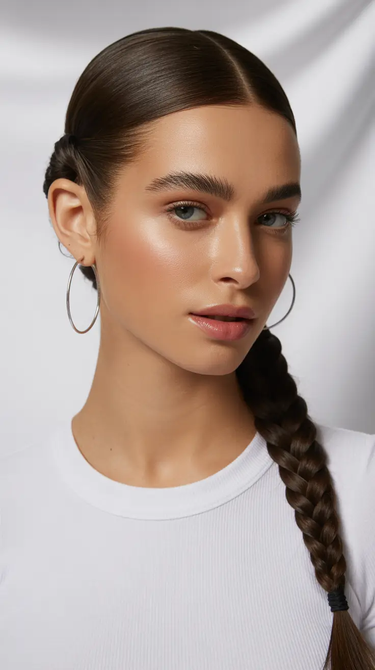 Formal Hairstyles Winter 2025-2026 Guide Polished Side Braid with Sleek Finish