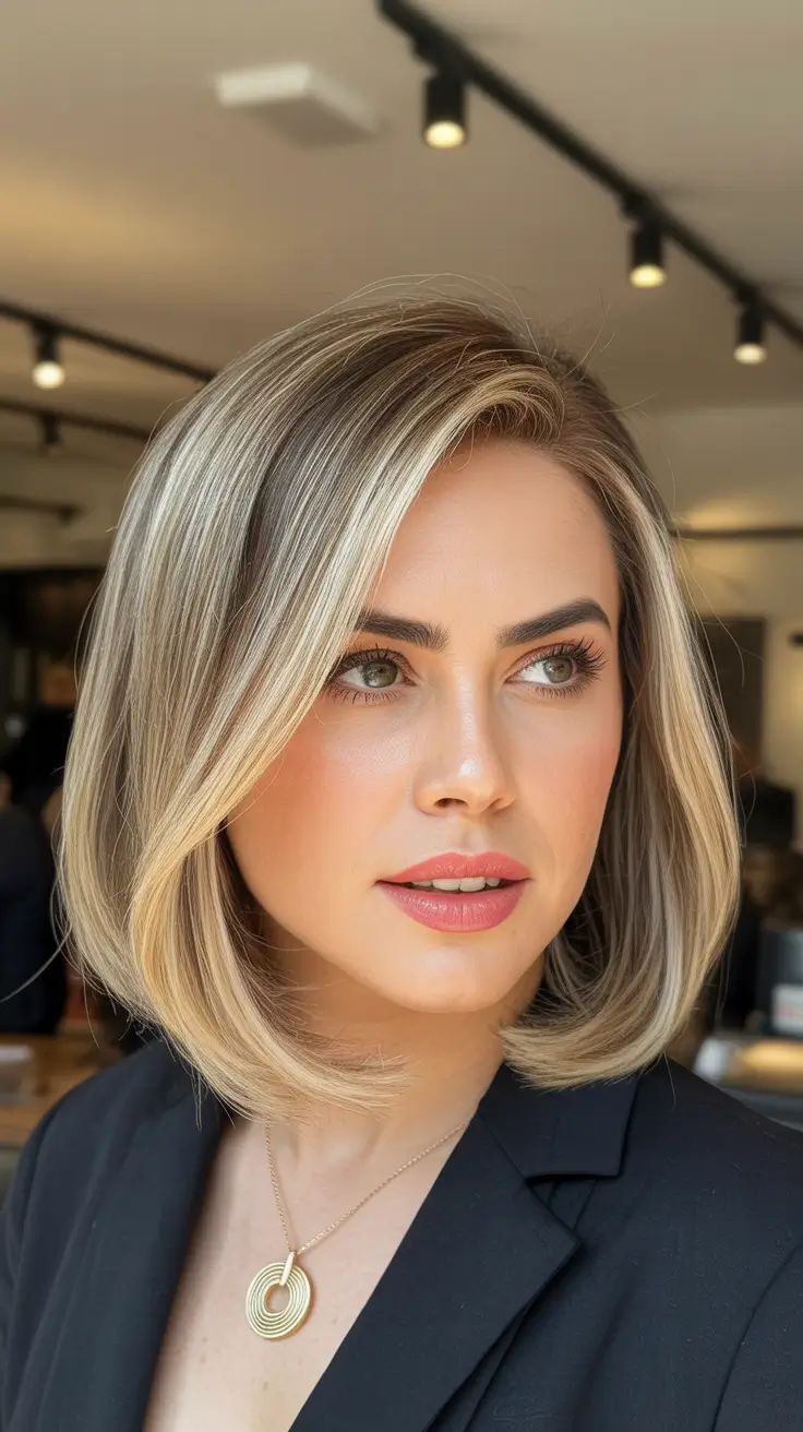 Formal Hairstyles Winter 2025-2026 Guide Layered Bob with Blonde Highlights